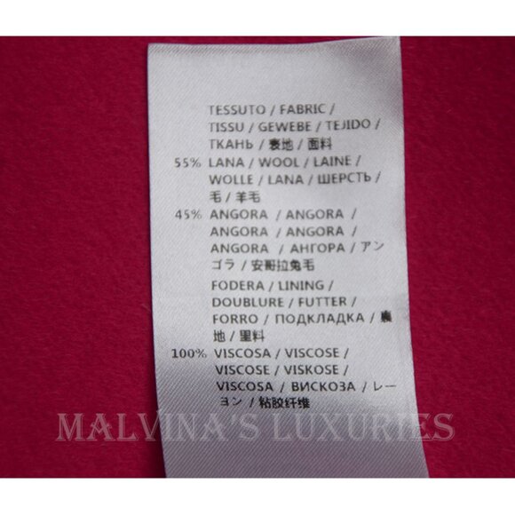 GUCCI COAT OVERSIZED MAGENTA WOOL ANGORA BLEND LONG JACKET IT sz 42 / US 6 - Picture 10 of 12